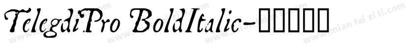 TelegdiPro BoldItalic字体转换